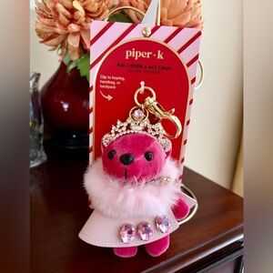 NWT Piper K Pink Bear Keychain